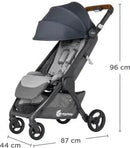 Metro+ Deluxe Compact Baby Stroller - London Grey
