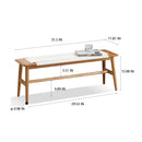 Design Dining Bench Bed Bench for Bedroom - White / Natural Oak
