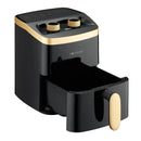 2.5L Black and Gold Air Fryer with Adjustable Temperature Control