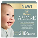 186 Count Pampers Amore, Size 2 (10-22 lbs)