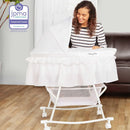 Portable 2-in-1 Bassinet & Cradle - White