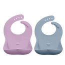 RUBY WRAPP SILICONE BIBS - Grey and Pink Lavender