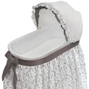 Wishes Oval Bassinet - Full Length Skirt - Gray/Leaf