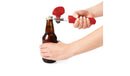 Stainless Steel Soft Handle Can Opener Red: Manual Kitchen Tool, Hand Wash, Freestanding, Lifetime Warranty