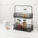 Iron 2-Tier Wire Spice Rack - Black