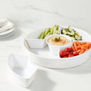 6-Piece 5-Section Melamine Serving Platter - White