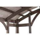 SummerCove 10 ft. x 14 ft. Light Gray Cedar Frame Arched Pergola with Shelves
