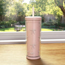 Zak Designs 25 fl oz SAN Straw Tumbler Rose Quartz Bowtique