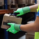 General Electric Unisex Dipped Gloves Black/High-Vis Green M 1 pair