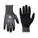 General Electric Unisex Dipped Gloves Black/Gray L 1 pair