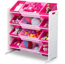 Kids Toy Storage Organizer with 12 Plastic Bins - White/Pink