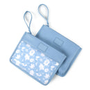 Leatherette Snack Pouch Sack 2pk - Powder Blue Floral