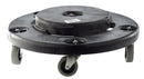 Rubbermaid Brute 250 lb Black Plastic Wheeled Garbage Can Dolly, Pack of 2