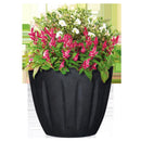 L&G 12.8 in. H X 16 in. W X 16 in. D X 16 in. D Polyresin Spritzer Planter Black