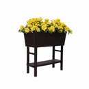 Polymer Outdoor Products 31 in. H X 32.25 in. W X 14.5 in. D PP Plastic Elevated Garden Box Brown