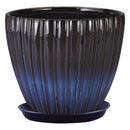 Border Concepts 6 in. W Ceramic Lady Jane Cup Planter Rain Grey, Pack of 8