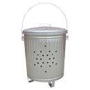 Behrens 7.5 gal Silver Galvanized Steel Trash Burner Can Lid Included Animal Proof/Animal Resistant, Pack of 6
