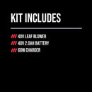 SKIL PWR CORE 40 BL0460C-11 120 mph 460 CFM 40 V Battery Handheld Leaf Blower Kit (Battery & Charger