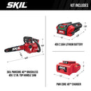 SKIL PWR CORE 40 TH1200C-11 12 in. 40 V Battery Chainsaw Kit (Battery & Charger) 1/4 in.