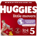 Little Movers Baby Disposable Diapers - Size 5 - 104ct