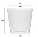 L&G 5.7 in. H X 6 in. W X 6 in. D X 6 in. D Resin Planter White