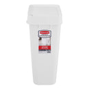 Rubbermaid 12.2 gal White Resin Trash Can, Pack of 6