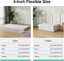 Folding Mattress, Queen Size Comfort Foam Tri-Fold Mattress with Cloud Design Cover, 4- White
