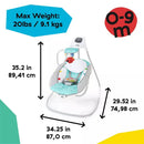Musical Compact Baby Swing - Grey