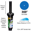 Rain Bird 4 in. H Full-Circle Pop-Up Spray Head