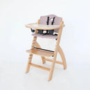 Beyond Junior Wooden High Chair with Tray - Natural/Lilac
