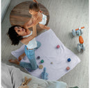 Baby Muslin Blanket, Large 40" X 40" By Comfy Cubs - Heather
