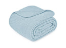 Extra Large Muslin Cotton Blanket for Adults - Sky Blue