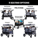 Jeep Wrangler Deluxe 4 Seater Stroller Wagon - Grey