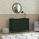Jenny Lind Spindle 6-Drawer Dresser - Forest Green