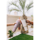 Portable 40oz Stainless Steel Tumbler - Almond Birch