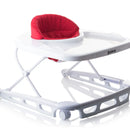 Joovy Spoon Baby Walker & Activity Center Featuring Three Adjustable Heights, Extra-Large Tray, and 30 lb Weight Capacity - JPMA Safety Certified, Red
