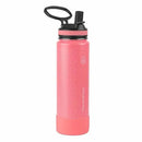 24oz Insulated Water Bottles - White / Coral