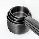 Stainless Steel Measuring Cups Set - Black - 4 Piece