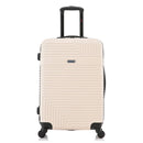 Lightweight Hardside Medium Checked Spinner Suitcase - Beige