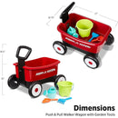 My 1st Wagon with Beach and Garden Tools, 2-in-1 Wagon, Ages 1-4 , Red