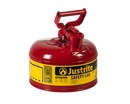 Justrite 1 Gallon Steel Safety Can for Flammables, Type I, Flame Arrester, Red (7110100)