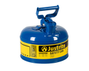 Justrite 1 Gallon Steel Safety Can for Kerosene, Type I, Flame Arrester, Blue (7110300)