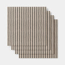 4-Pack Striped Napkins - Khaki/Black