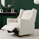 Glider Recliner with USB Charging - Ivory Boucle
