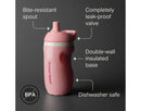 Plastic Insulated Sporty Spout No Spill Toddler Water Bottle - Orange