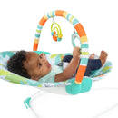 Rainforest Vibes 3-Point Harness Vibrating Baby Bouncer with -Toy bar