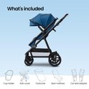 Meteor Stroller - Navy / Black Frame