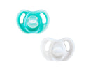 Ultra Light Silicone Pacifier - Teal/White - 2 Pack