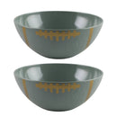Football Serving Bowls - Sage/Gold