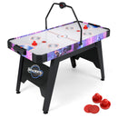 56 Inch Air Hockey Table With LED Digital Scoreboard and Powerful 12V Motor-White